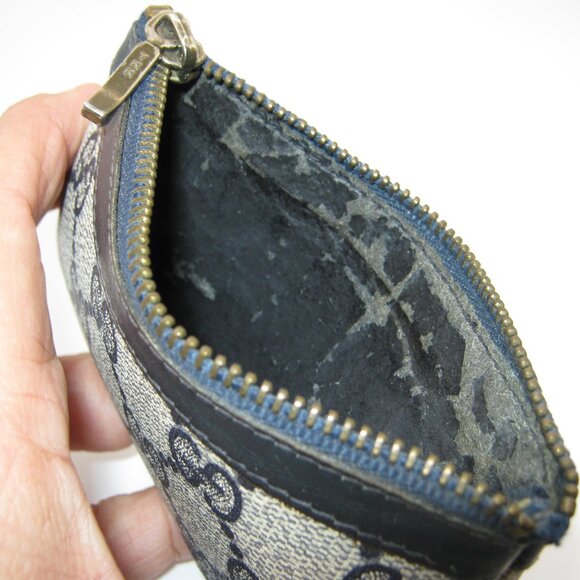 Authentic Gucci GG Blue Card/Coin Holder Purse - Picture 5 of 5